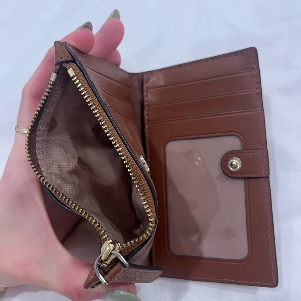 Kate Spade Cognac Leather Zip Pouch - Picture 4 of 4